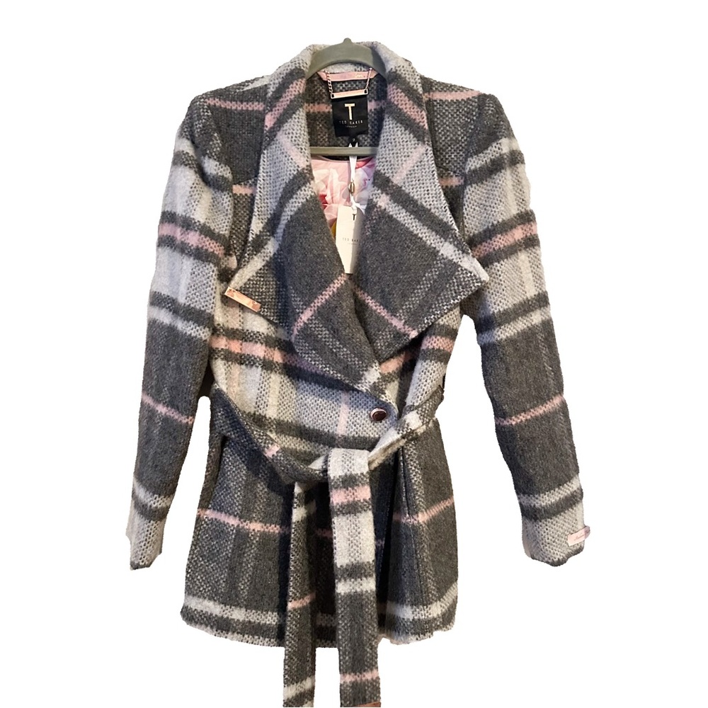 Ted Baker Plaid Coat NWT $289 retail